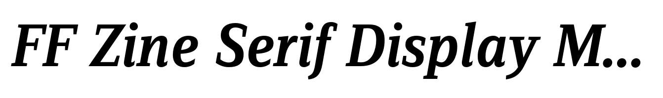 FF Zine Serif Display Medium Italic